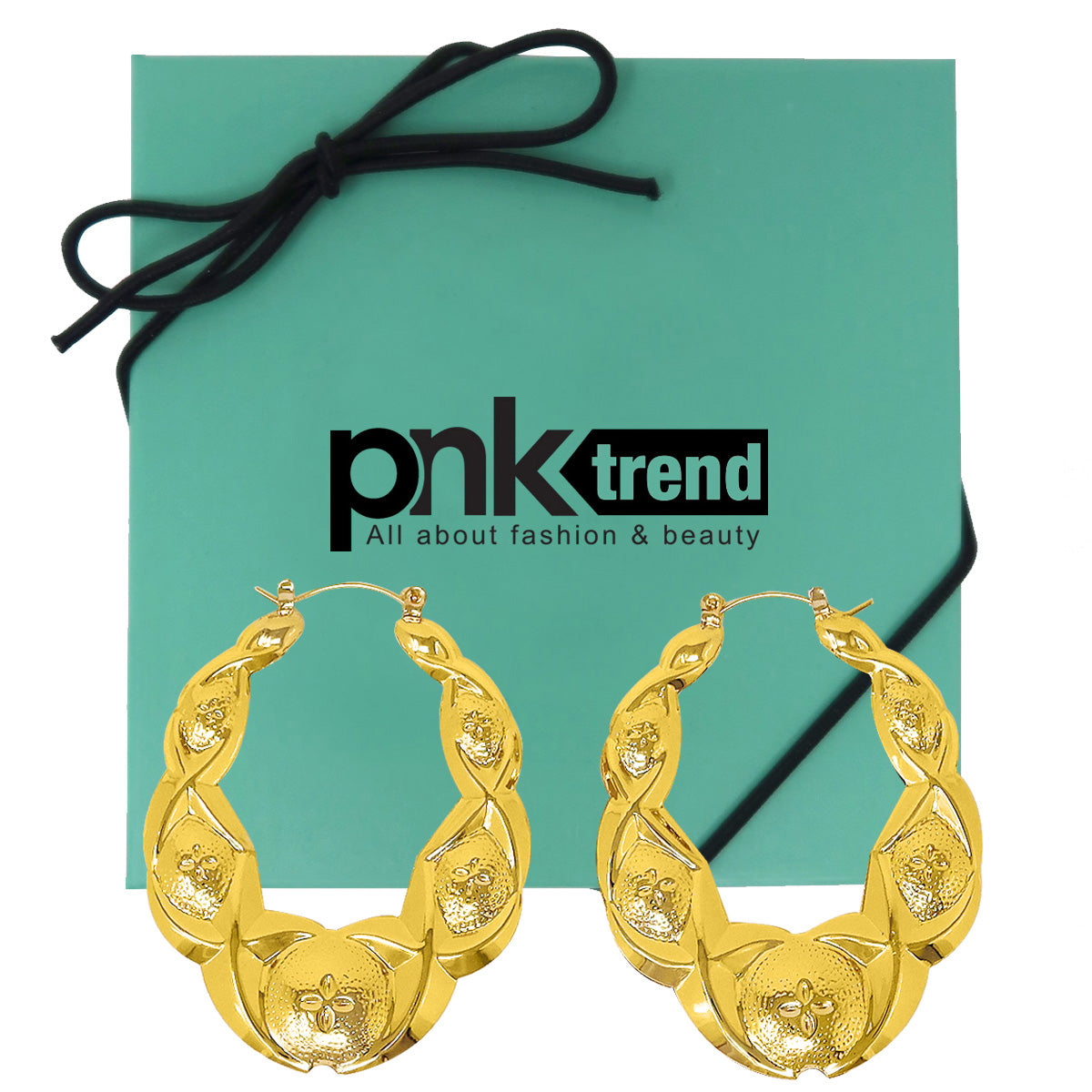 Oval Shaped Hugs Kisses Hollow Hoop Earrings