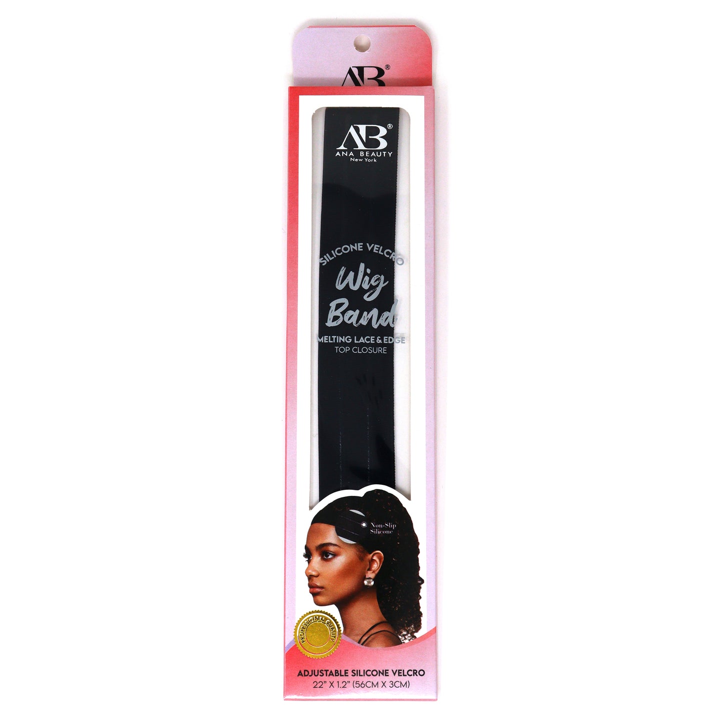 Ana Beuty Silicone Non-Slip Elastic Wig Band with Velcro Closures-2pcs