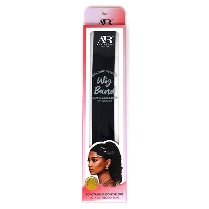Ana Beuty Silicone Non-Slip Elastic Wig Band with Velcro Closures-2pcs