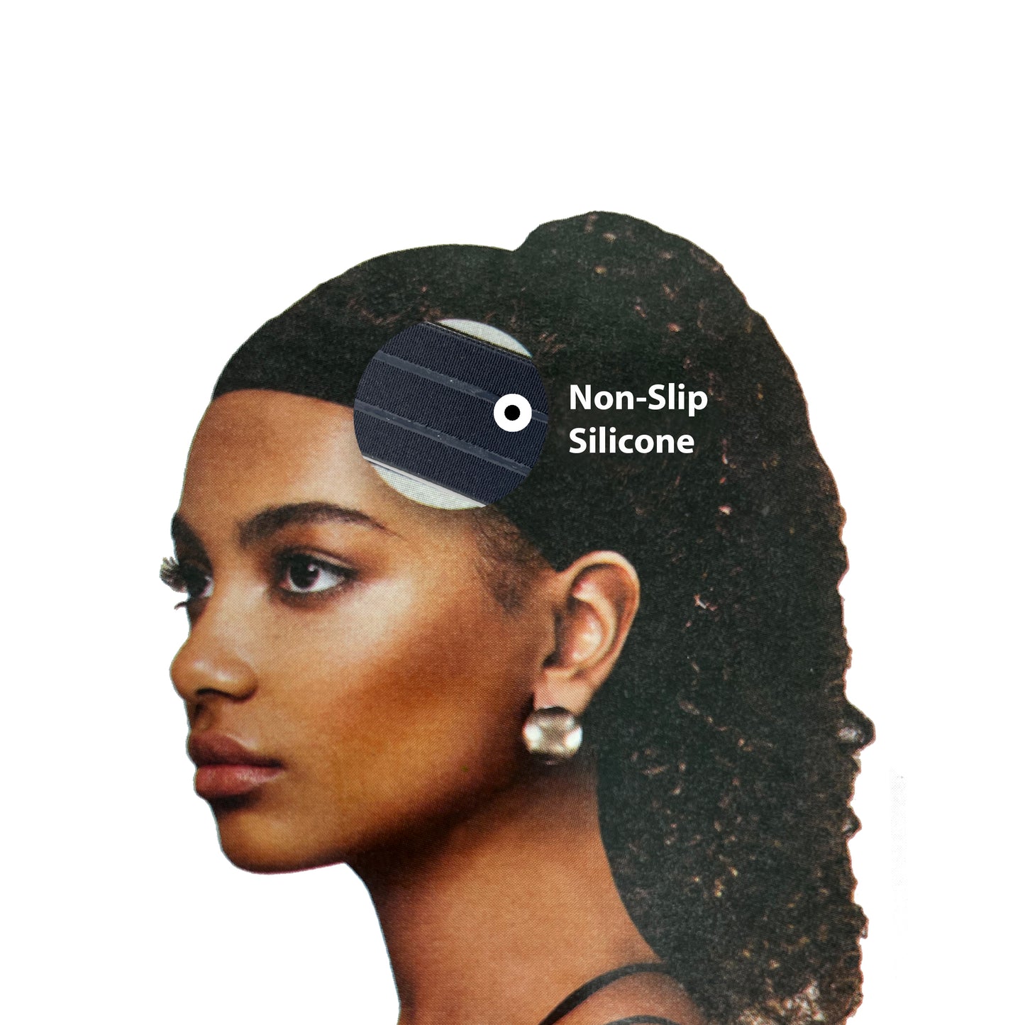 Ana Beuty Silicone Non-Slip Elastic Wig Band with Velcro Closures-2pcs