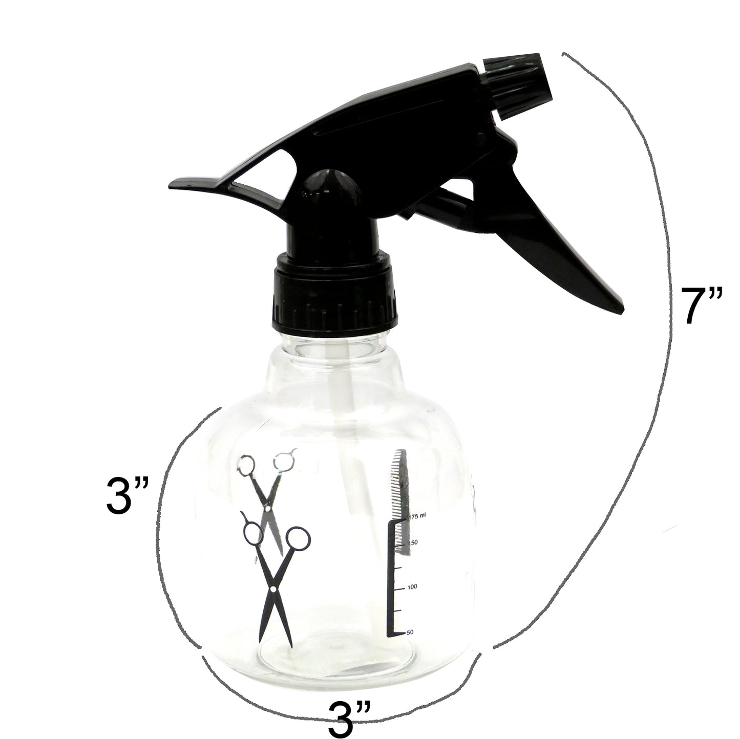 Clear  Plastic Black Trigger Spray Bottles