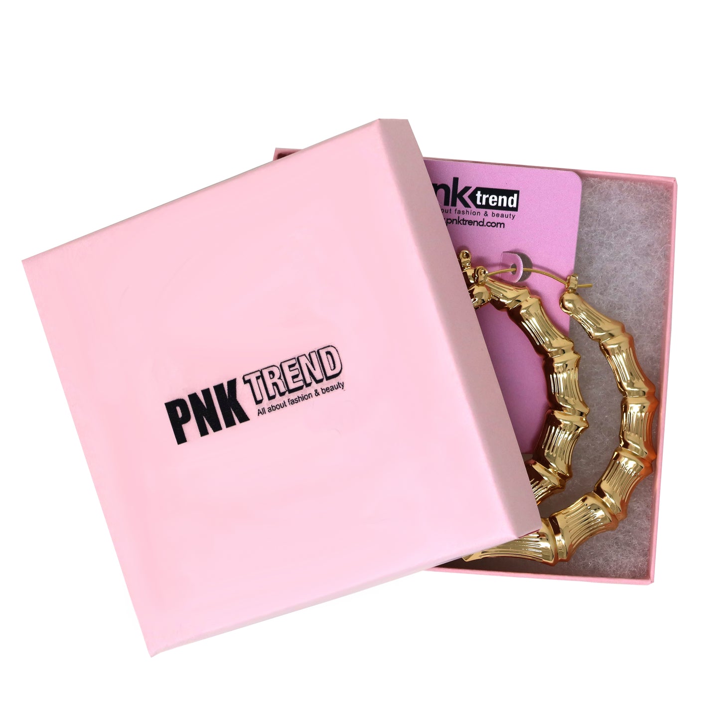 Gold Plated Bamboo Hoop Earrings