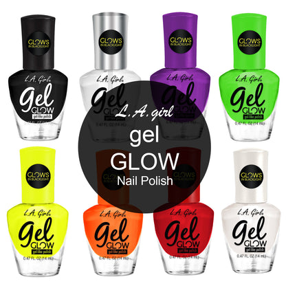 L.A.girl Gel Glow Nail Polish 0.47 oz- 8 Colors